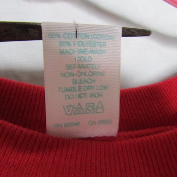 Deer 2 Sided Graphic Sweatshirt Raglan Sleeves Large USA Tultex Vintage 1988 - Picture 7 of 7